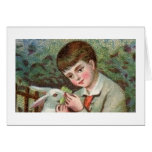 Vintage Boy and His Bunny Greeting Cards