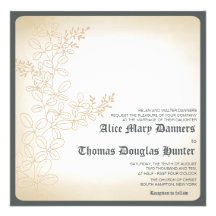 Vintage -Branch wedding invites