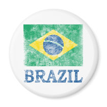 Vintage Brazil Fridge Magnet
