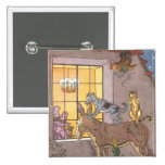 Vintage Bremen Town Musicians Fairy Tale, Hauman Pinback Buttons