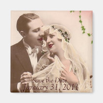 Vintage Bridal Couple magnets