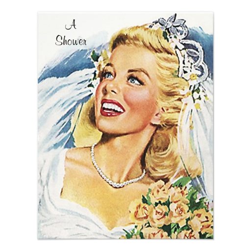 Vintage Bridal Shower Announcement Invitation