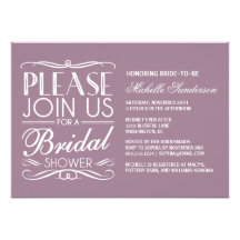 Vintage Bridal Shower Custom Announcement