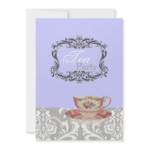 Vintage Bridal Shower EnglishTea Party Invitation