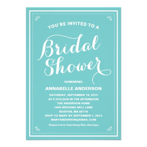 Vintage Bridal Shower Invitation