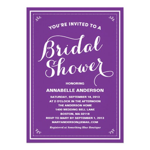 Vintage Bridal Shower Invitation