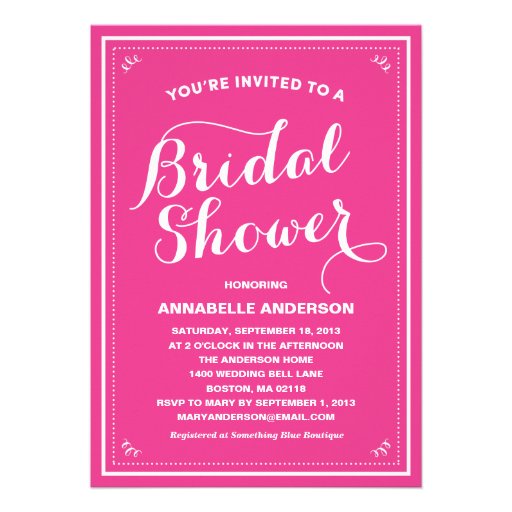 Vintage Bridal Shower Invitation