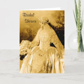 Vintage Bridal Shower Invitation card