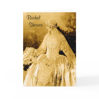 Vintage Bridal Shower Invitation Cards by beverlytazangel