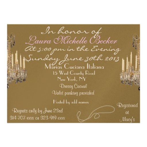 VINTAGE BRIDAL SHOWER INVITATION FAUX Wallpaper