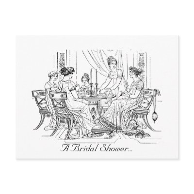 Vintage Bridal Shower Invitation Postcards