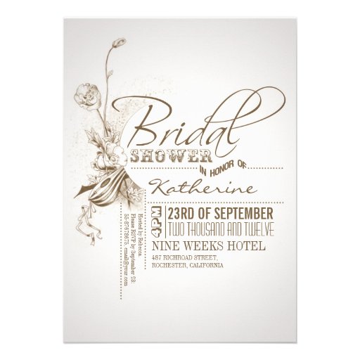 vintage bridal shower invitations