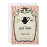 Vintage Bridal Shower Tea Party Invitations