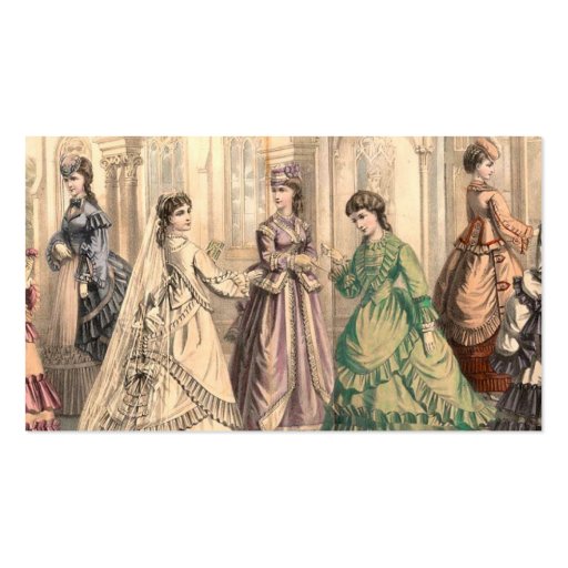Vintage Bride and Attendants Business Cards