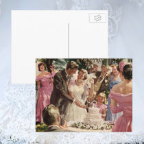 Vintage Bride and Groom postcards by YesterdayCafe Vintage Bride and Groom postcards