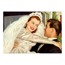 Vintage Bride and Groom posters by YesterdayCafe Vintage Bride and Groom posters