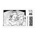 Vintage Bride and Groom Stamps by ldcreative Vintage Bride and Groom Stamps
