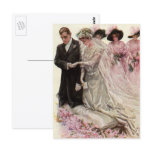 Vintage Bride and Groom; Wedding Ceremony postcards