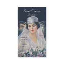 Vintage bride bridal gown wedding business card