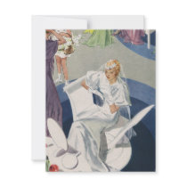 Vintage Bride Getting Ready for Her Wedding Personalized Invite