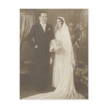 Vintage Bride &amp; Groom Romantic Wedding Photography Post Cards