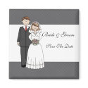 Vintage Bride & Groom Save The Date magnets by avcreativedesign Vintage Bride & Groom Save The Date magnets