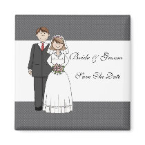 Vintage Bride & Groom Save The Date magnets by avcreativedesign Vintage Bride & Groom Save The Date magnets