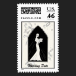 Vintage Bride Wedding Postage Stamp
