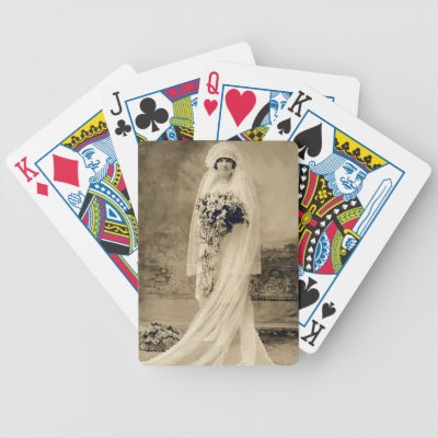 Vintage Brides and Vintage Weddings Playing Cards