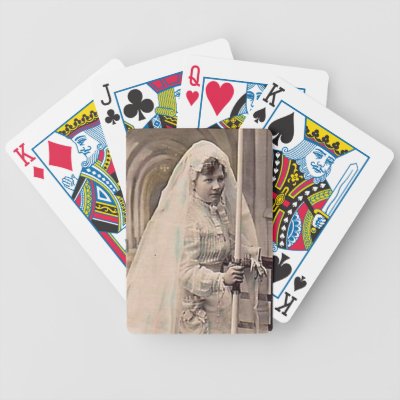 Vintage Brides and Vintage Weddings Playing Cards