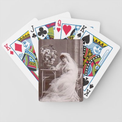 Vintage Brides and Vintage Weddings Playing Cards