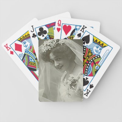 Vintage Brides and Vintage Weddings Playing Cards