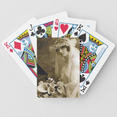 Vintage Brides and Vintage Weddings Playing Cards