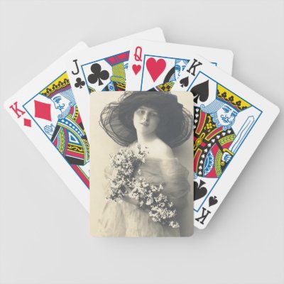 Vintage Brides and Vintage Weddings Playing Cards