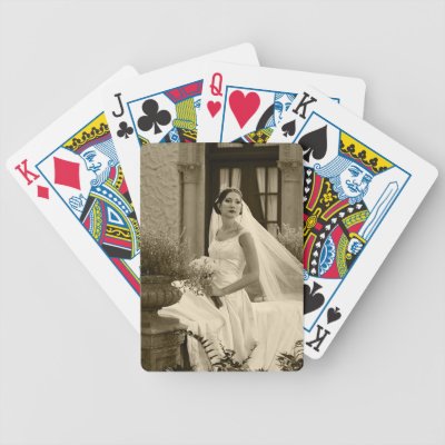 Vintage Brides and Vintage Weddings Playing Cards