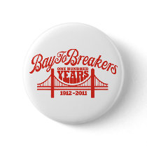 Vintage Bridge - Red Pinback Button