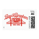 Vintage Bridge - Red Postage Stamp