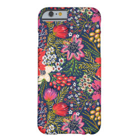 Vintage Bright Floral Pattern Fabric iPhone 6 Case
