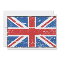 Vintage British Flag invitations by flagshirts Vintage British Flag invitations