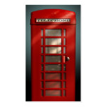 Vintage British Red Phone Box Social Profile Business Card Templates