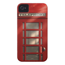 Vintage British Red Telephone Box iPhone 4 Cases