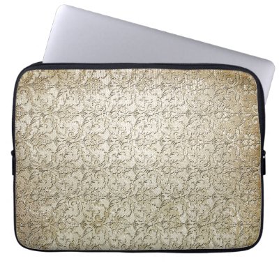 Vintage Brocade Damask Print Laptop Sleeves