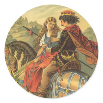 Vintage Brother & Sister Fairy Tale; Offterdinger Round Stickers