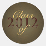 Vintage Brown Class of Graduation Sticker