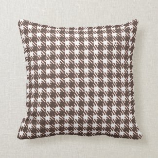 Vintage brown houndstooth pillows