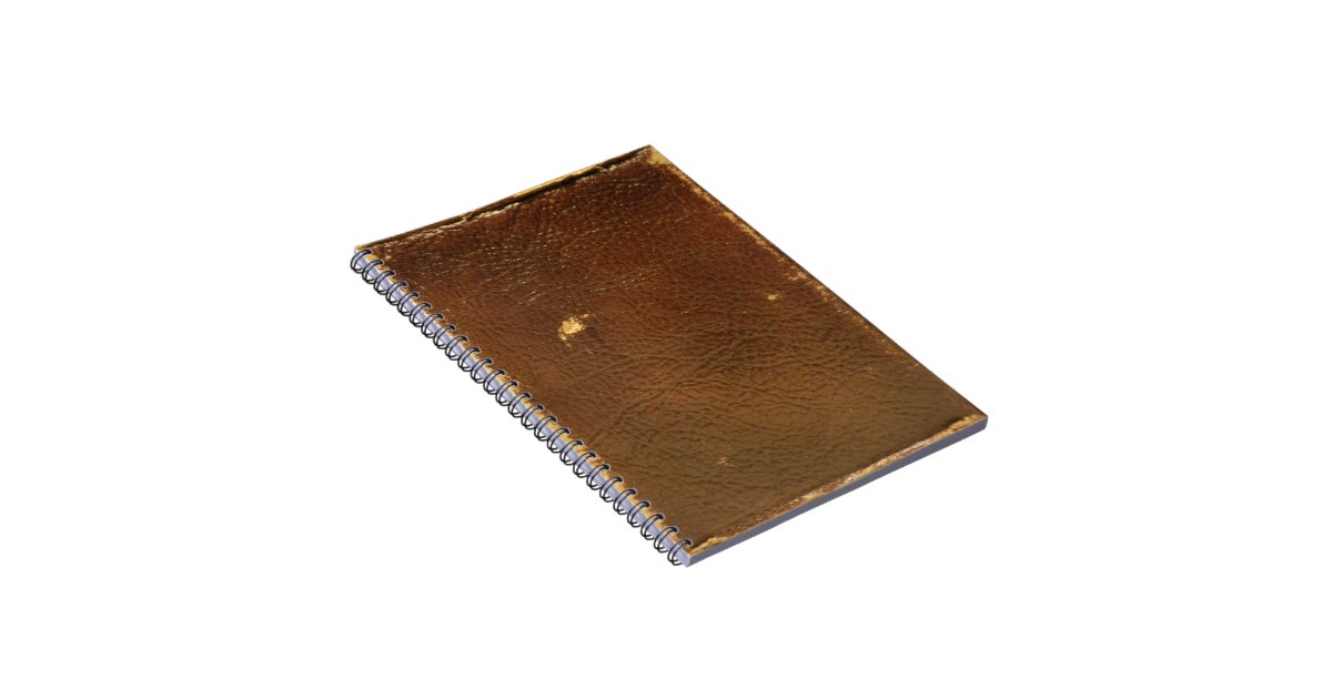 Vintage Brown Leather faux Spiral Notebook Zazzle
