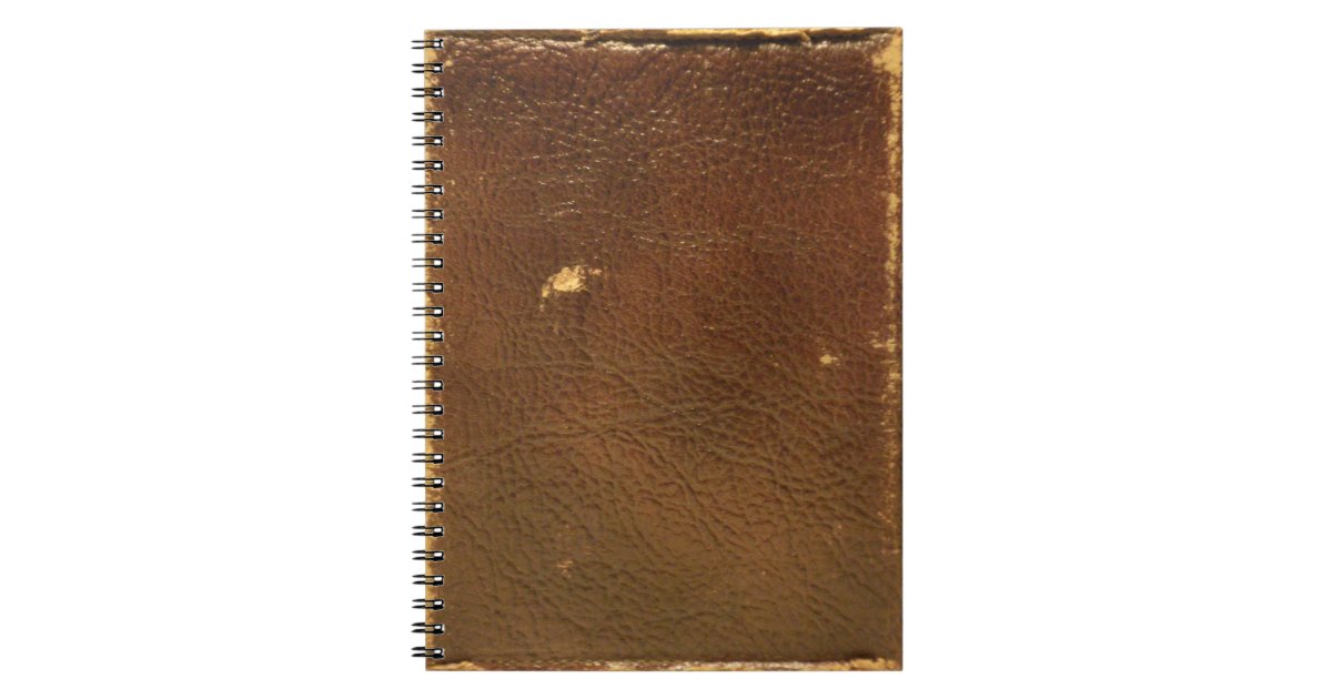 Vintage Brown Leather faux Spiral Notebook Zazzle