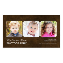Vintage Brown Portrait Photographer Business Card