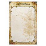 Vintage Brown &amp; Tan Flourish Stationary Custom Stationery