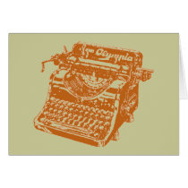 Vintage Brown Typewriter cards